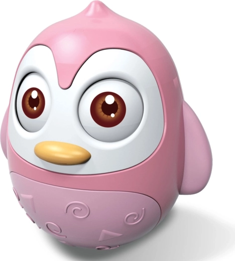 Kývací hračka tučňák růžový BABY MIX