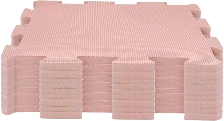 NIDO NIDO pěnová hrací podložka puzzle taupe pink (9 dílů)