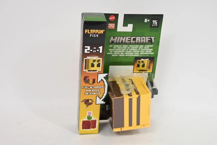 Minecraft Flippin’ Figs figurka 2 v 1 včela a květina v květináči