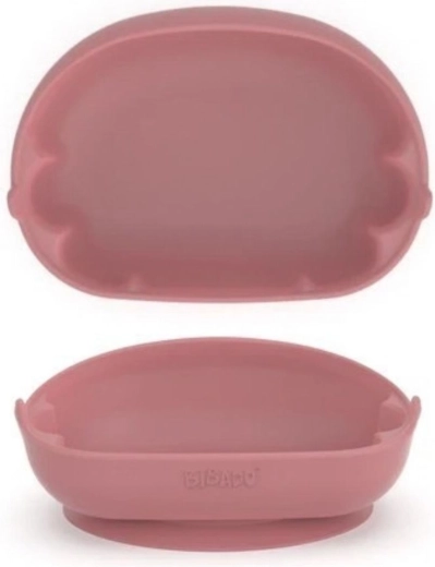 Bibado Learning Curve silikonová miska s přísavkou Blush