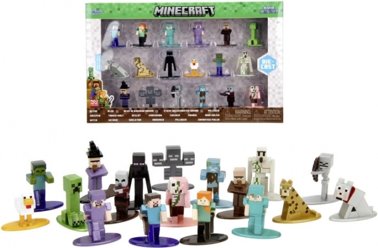 Kovové figurky Jada Toys Minecraft – sada 18 ks