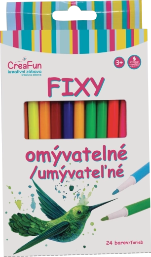Omyvatelné fixy CREAFUN 24 barev