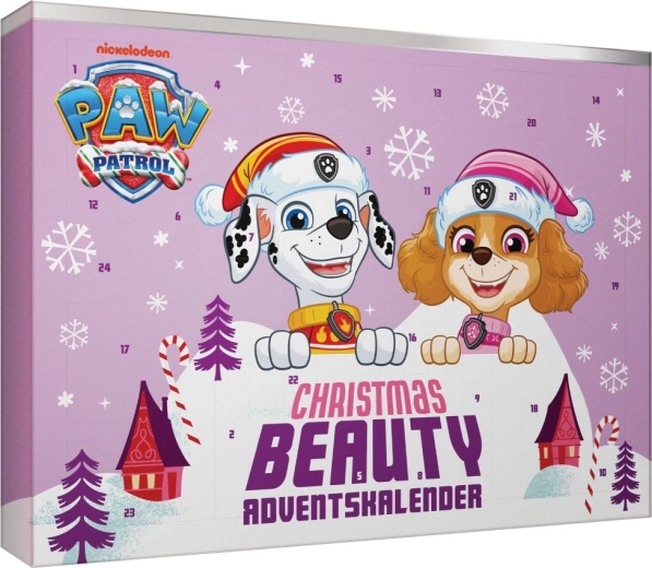 Dětský kosmetický adventní kalendář Tlapková patrola růžový