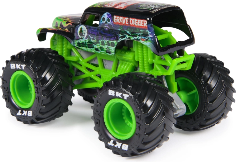 Kovová karoserie a autentický vzhled Grave Digger