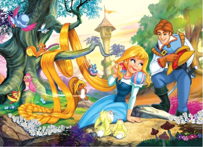 Eurographics puzzle Princezna s nádhernými vlasy 100 dílků