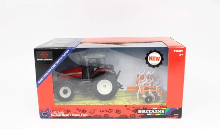 Britains Massey Ferguson 6290 traktor s kultyvátorem 1:32