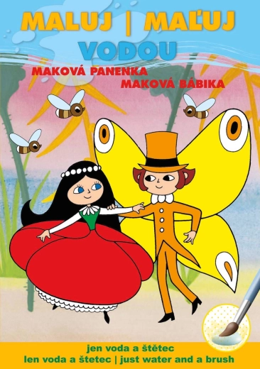 Akim maluj vodou podle barevných teček – Maková panenka A5