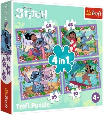 Puzzle Lilo & Stitch 4v1 Šílený den Trefl