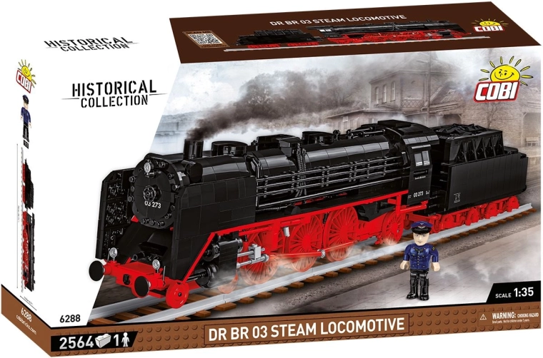Parní lokomotiva DR BR 03 v měřítku 1:35 (Cobi)