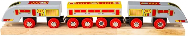 Vlak Bigjigs Rail Eurostar s kolejemi