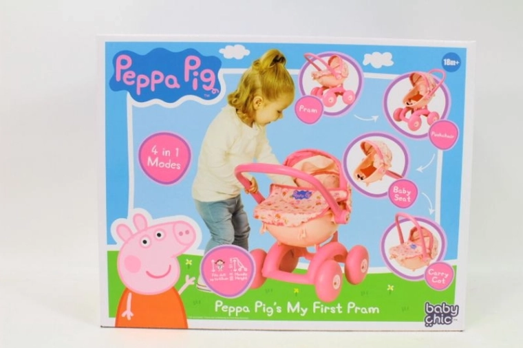 Peppa Pig můj první kočárek pro panenky 4 v 1
