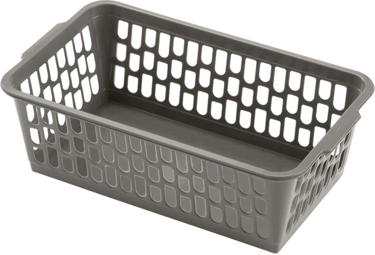 Plastový úložný košík HEIDRUN 25 × 15 × 8 cm – mix barev