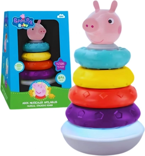 Pyramidová edukativní skládačka se zvukovými efekty Peppa Pig