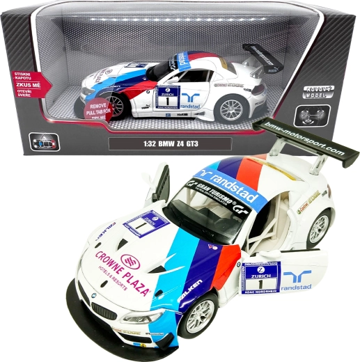 Kovový model 1:32 BMW Z4 GT3 – bílé provedení