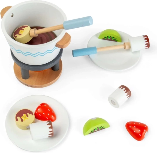 Bigjigs Toys dřevěná sada fondue s čokoládou