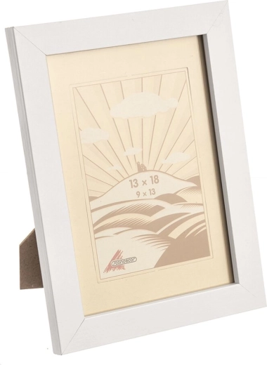 Bílý dřevěný fotorámeček 13 × 18 cm