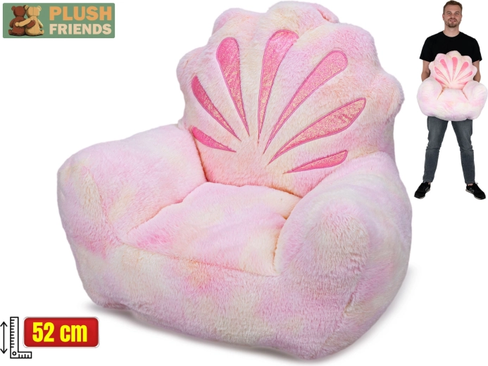 Plush Friends plyšové křesílko ve tvaru mušle 52 cm