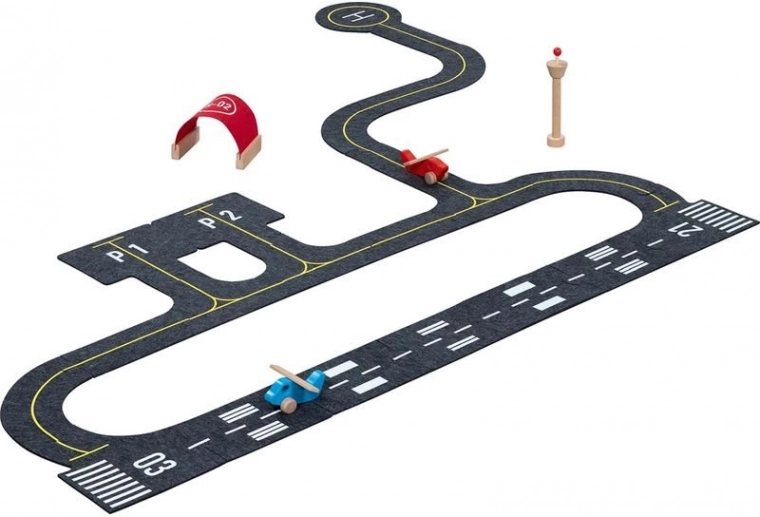 Goki podlahové obrysové puzzle letiště 26 dílků