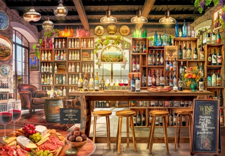 Puzzle ochutnávka vín 1000 dílků BLUEBIRD