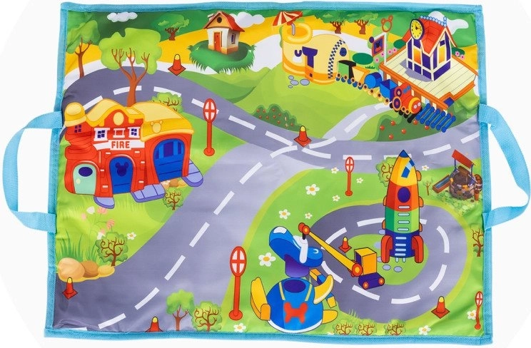 Hrací deka se silniční mapou