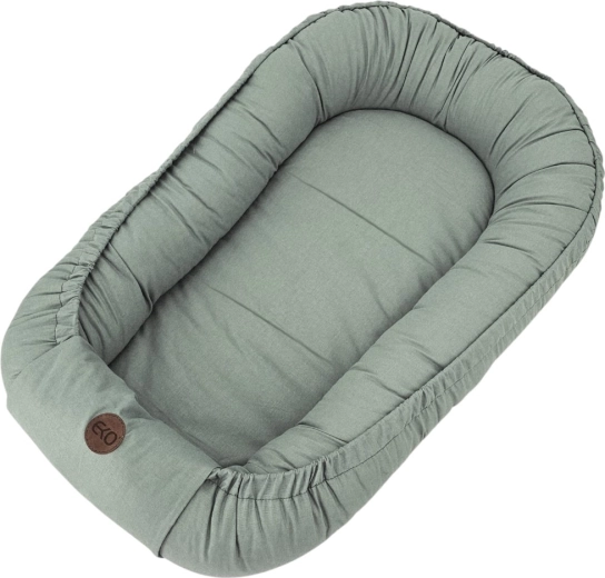 EKO bavlněné hnízdo pro miminko dark beige 85 × 50 cm – Olive Green