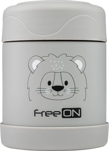 FreeON nerezová termonádoba na jídlo 350 ml – Šedá