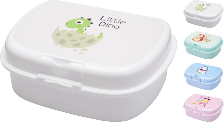 Svačinový box s klik uzávěrem a potiskem, 1 l