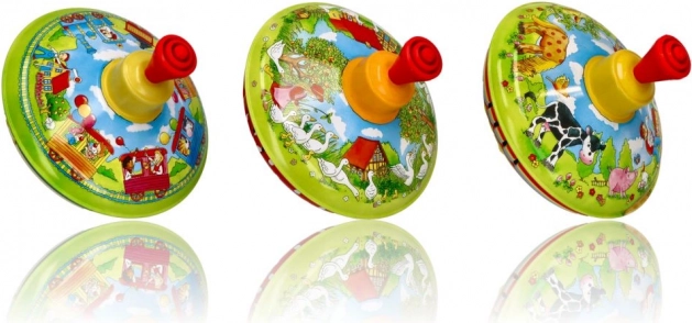 Klasická plechová káča s obrázky z farmy