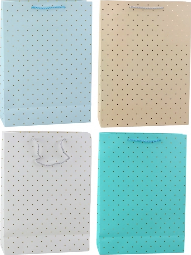 Dárková taška se zlatými tečkami