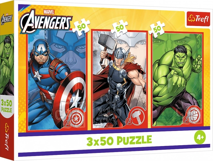 Puzzle 3x50 disney marvel the avengers – tvůj hrdina