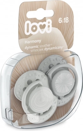 Silikonový dynamický dudlík LOVI Harmony 6–18 m, 2 ks, pro chlapce