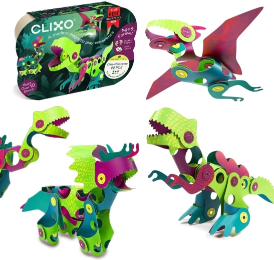 Clixo Dinosauři – sada 22 magnetických dílků