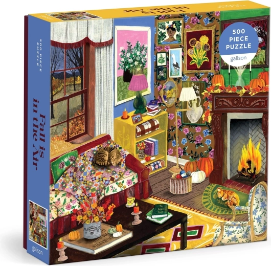 Galison čtvercové puzzle Podzim už je za dveřmi, 500 dílků