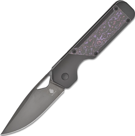 Kizer Militaw skládací kapesní nůž 8,5 cm, DLC, titanu a Fatcarbon Purple Haze