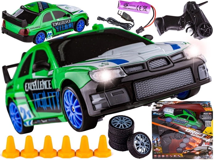 RC drift auto 1:24 4WD 2,4 GHz zelené