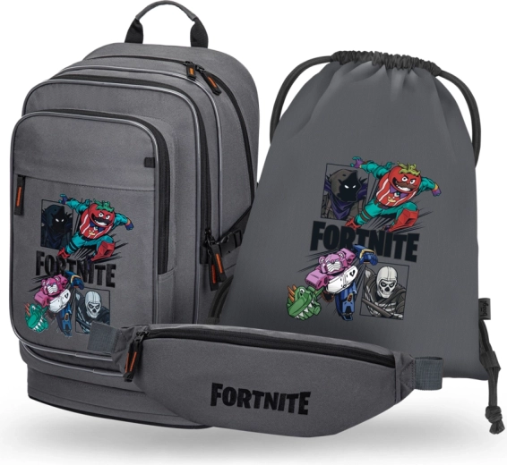 Školní set Baagl Cubic Fortnite Squad 3v1: batoh, sáček a ledvinka (GRS)