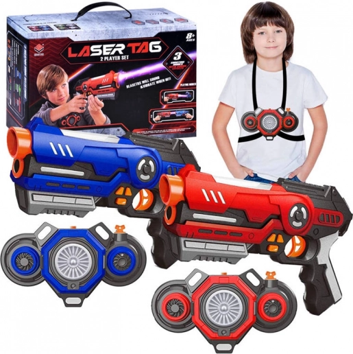 Laser tag sada pro 2 hráče s vestami a světelnými efekty – CZ/NI