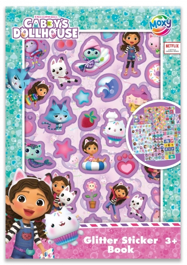 Třpytivé samolepky gábinčin kouzelný domeček A5, 8 archů