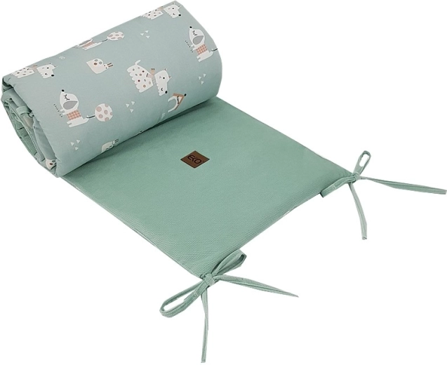 EKO chránič do postýlky velvet Dogs mint