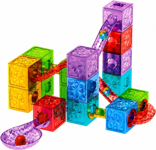 Kuličková dráha plná tunelů, ramp a experimentů