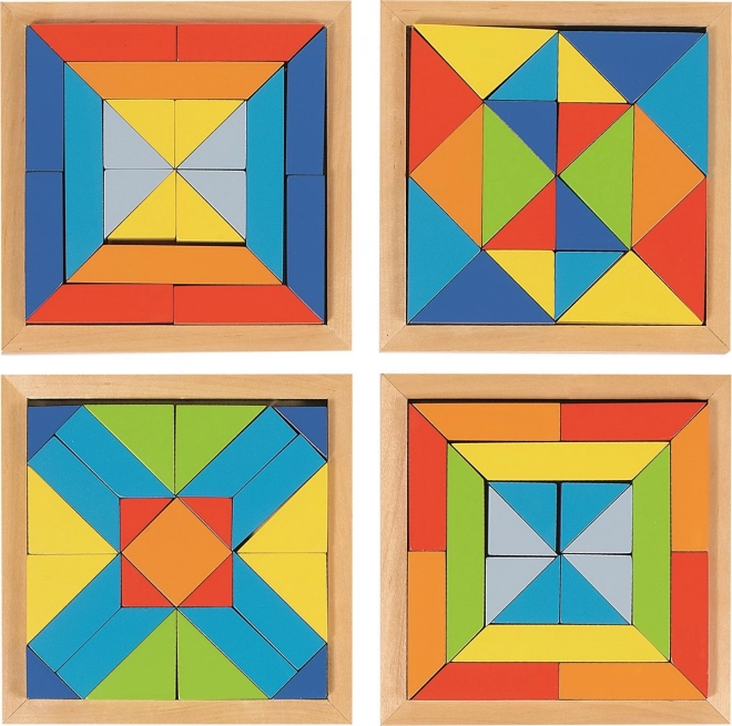 Dřevěná mozaika Svět tvarů