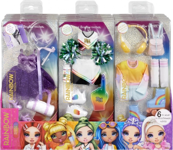 Rainbow High fashion set – stylové oblečky a doplňky pro panenky