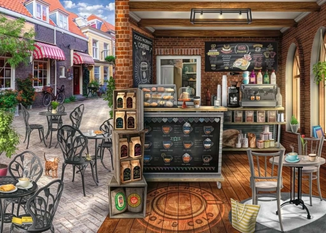 Puzzle 2D 1000 dílků – roztomilá kavárna Ravensburger