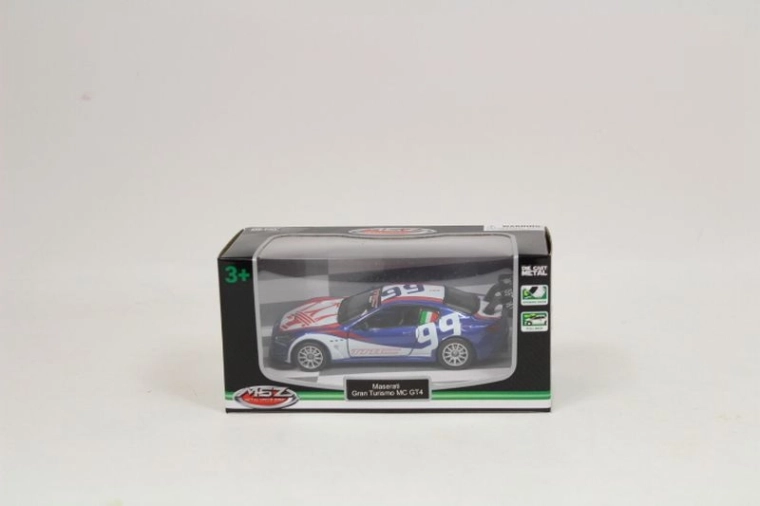 Model auta Maserati GranTurismo MC GT4 1:43 modro-bílý
