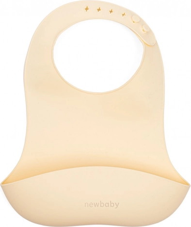 Silikonový bryndák New Baby béžový 28 cm