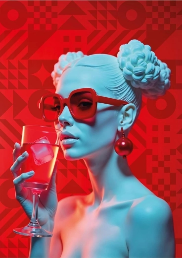 Puzzle ART PUZZLE WOWO Series: Crimson koktejl 1000 dílků