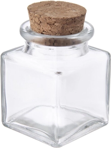 Skleněná dóza 50 ml s korkovým uzávěrem