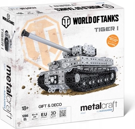 Metalcraft World of Tanks kovový model tanku Tiger I