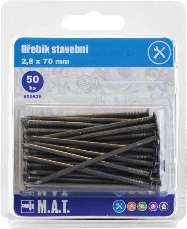 Stavební hřebíky 70 × 2,8 mm, 50 ks
