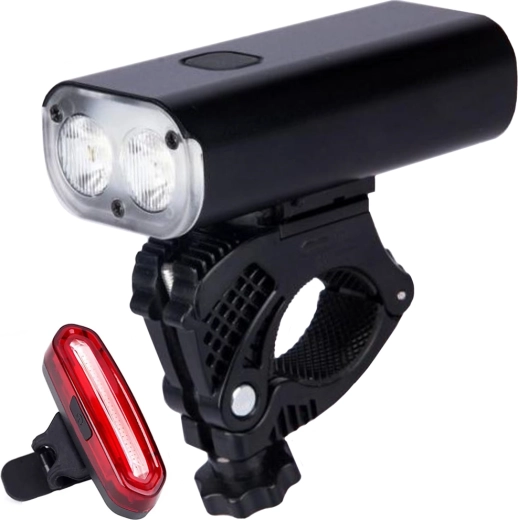maltrack cyklistické světlo exonum 5000 2v1 přední + zadní